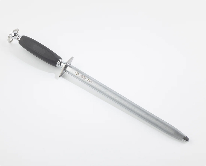 Knife sharpener with grey handle