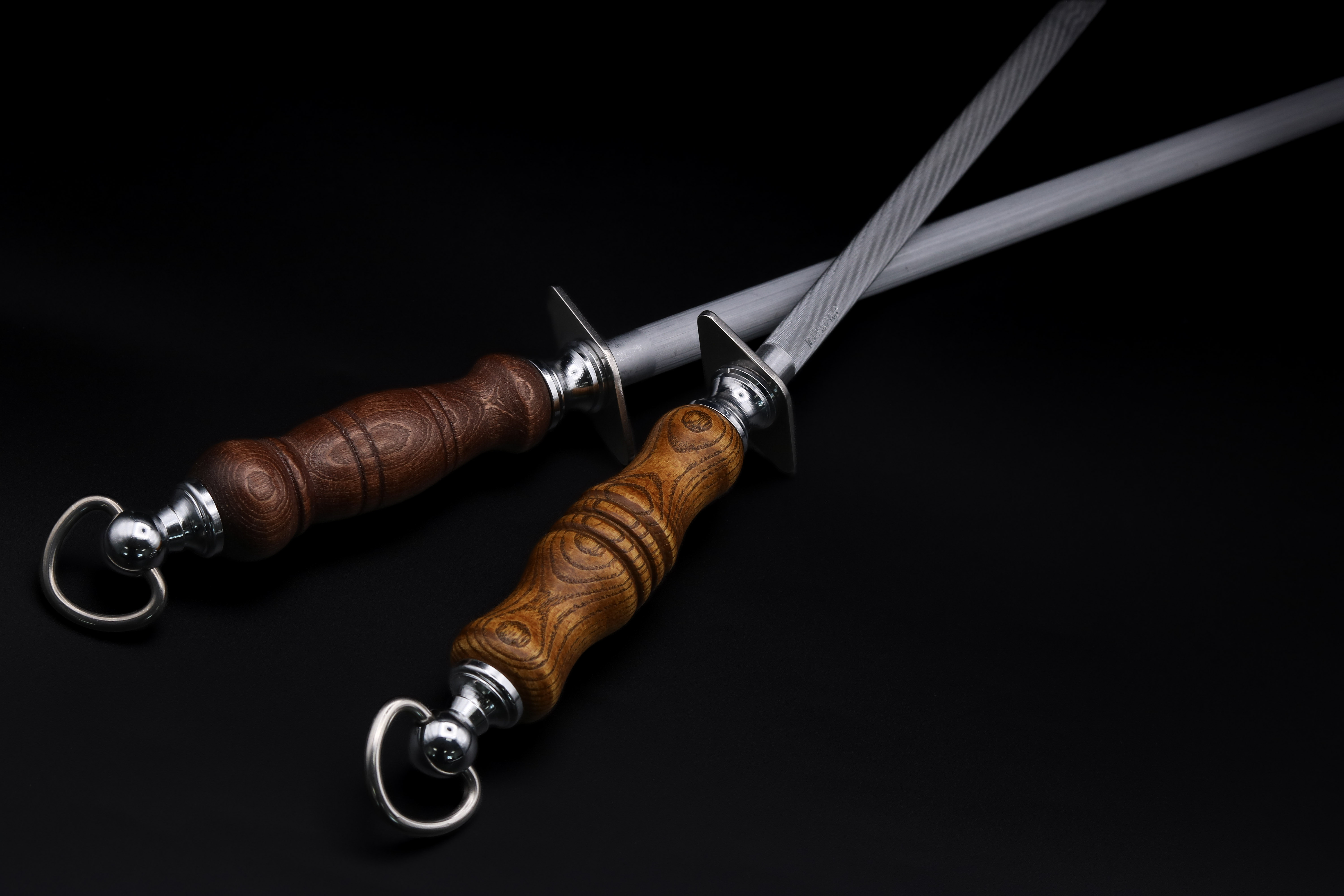 Knife sharpener with grey handle