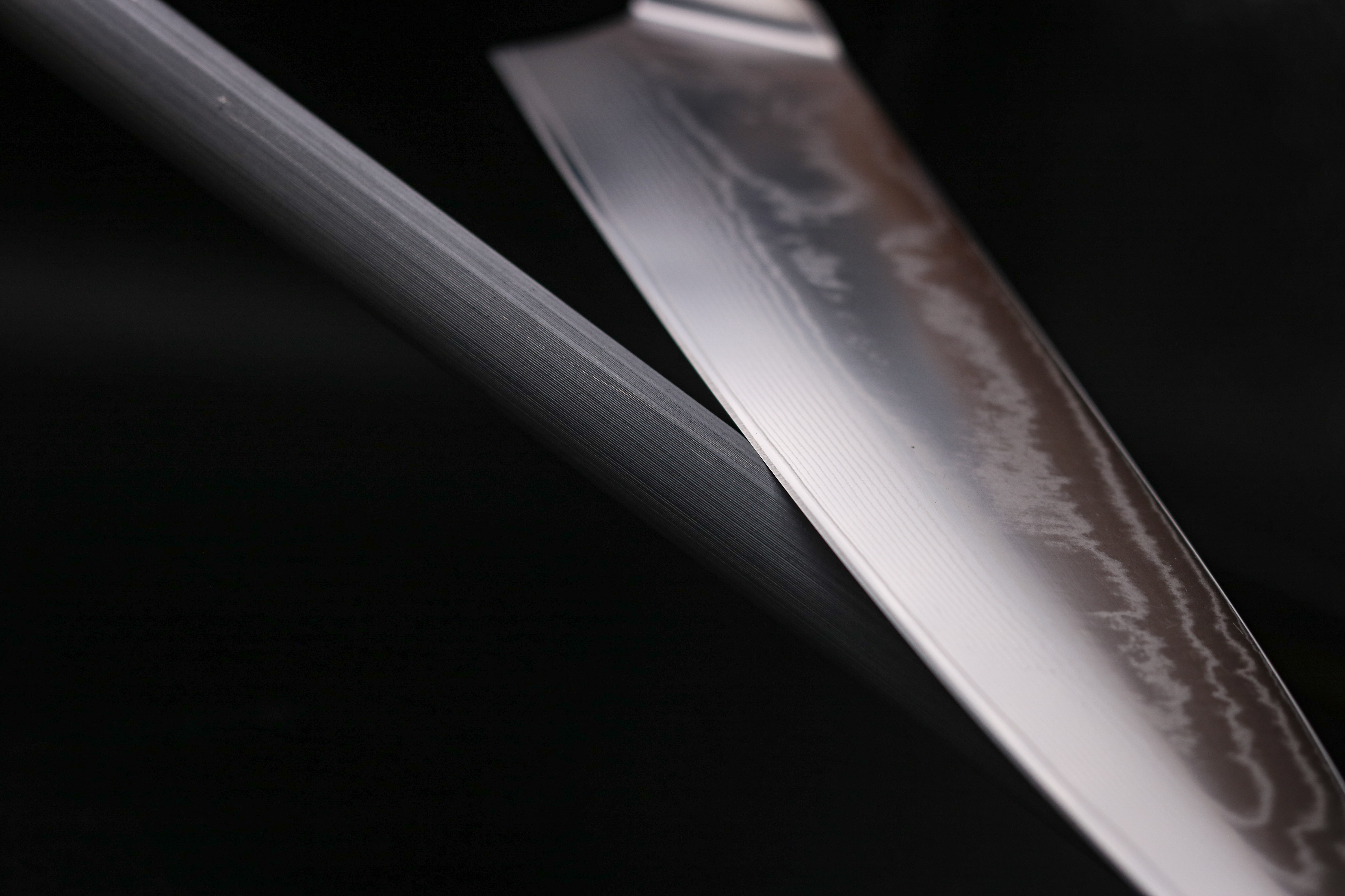 Knife sharpener with grey handle